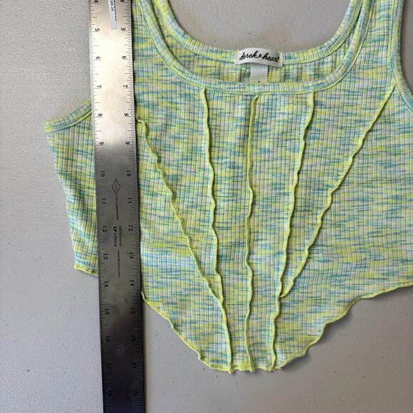 Derek Heart Women's Cropped Green Corset Tank Top Medium - Picture 5 of 5